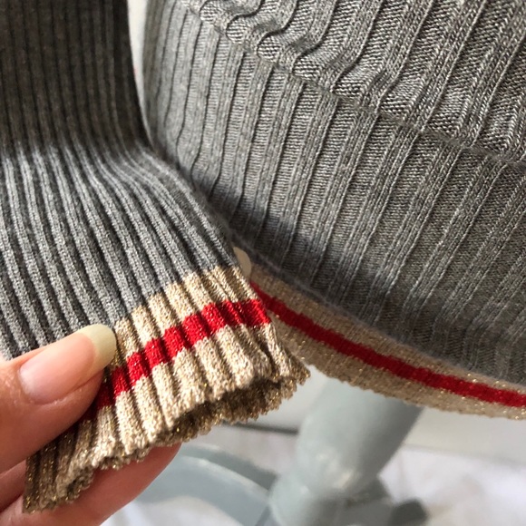 Anthropologie Indi and Cold ribbed turtleneck grey colour - Picture 4 of 5